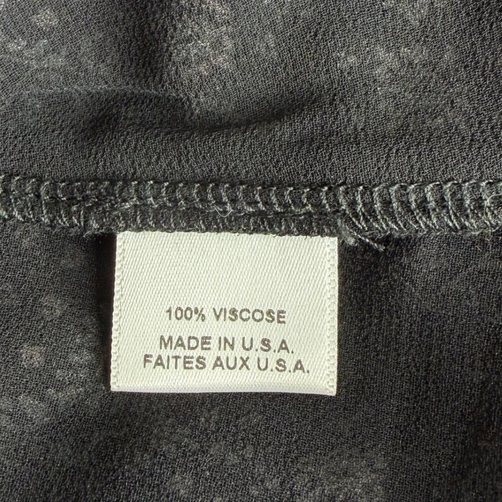 MISA Los Angeles Women Black Floral Medallion Tiered Ruffle‎ Mini Skirt Size M